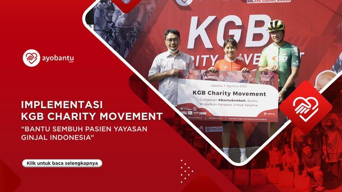 Implementasi donasi oleh Ayobantu dan Kelapa Gading Bikers kepada Yayasan Ginjal Indonesia