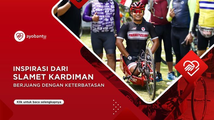 Slamet Kardiman, atlet difabel paracycling Indonesia.