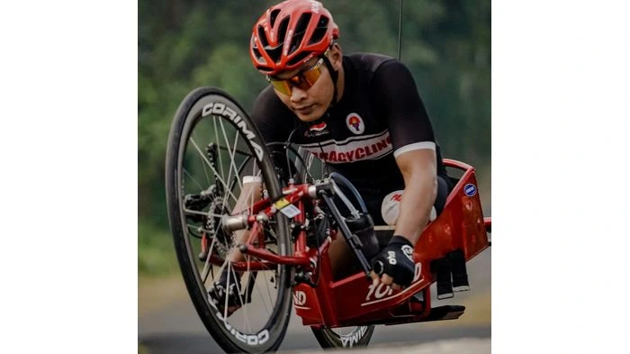 Atlet difabel paracycling Indonesia, Slamet Kardiman.