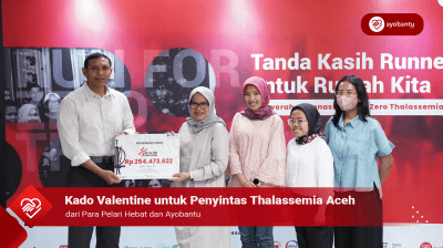 Kado Valentine untuk Penyintas Thalassemia Aceh dari Para Pelari Hebat dan Ayobantu