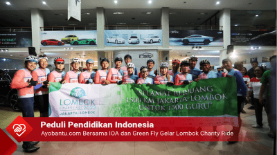 Peduli Pendidikan Indonesia, Ayobantu.com Bersama IOA dan Green Fly Gelar Lombok Charity Ride