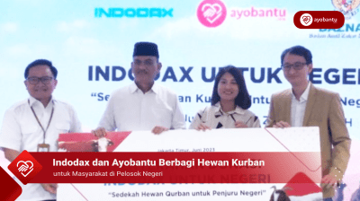 Indodax dan Ayobantu Berbagi Hewan Kurban untuk Masyarakat di Pelosok Negeri