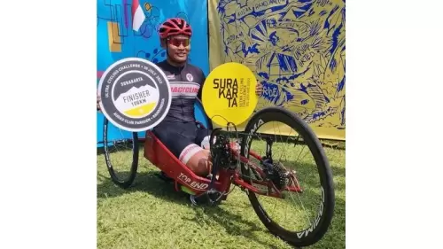 Slamet Kardiman menjadi atlet difabel yang mengikuti Audax Randonesia Chapter Solo